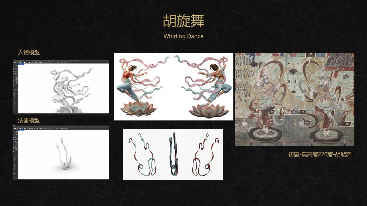 《飖》敦煌飞天 design drawing 5
