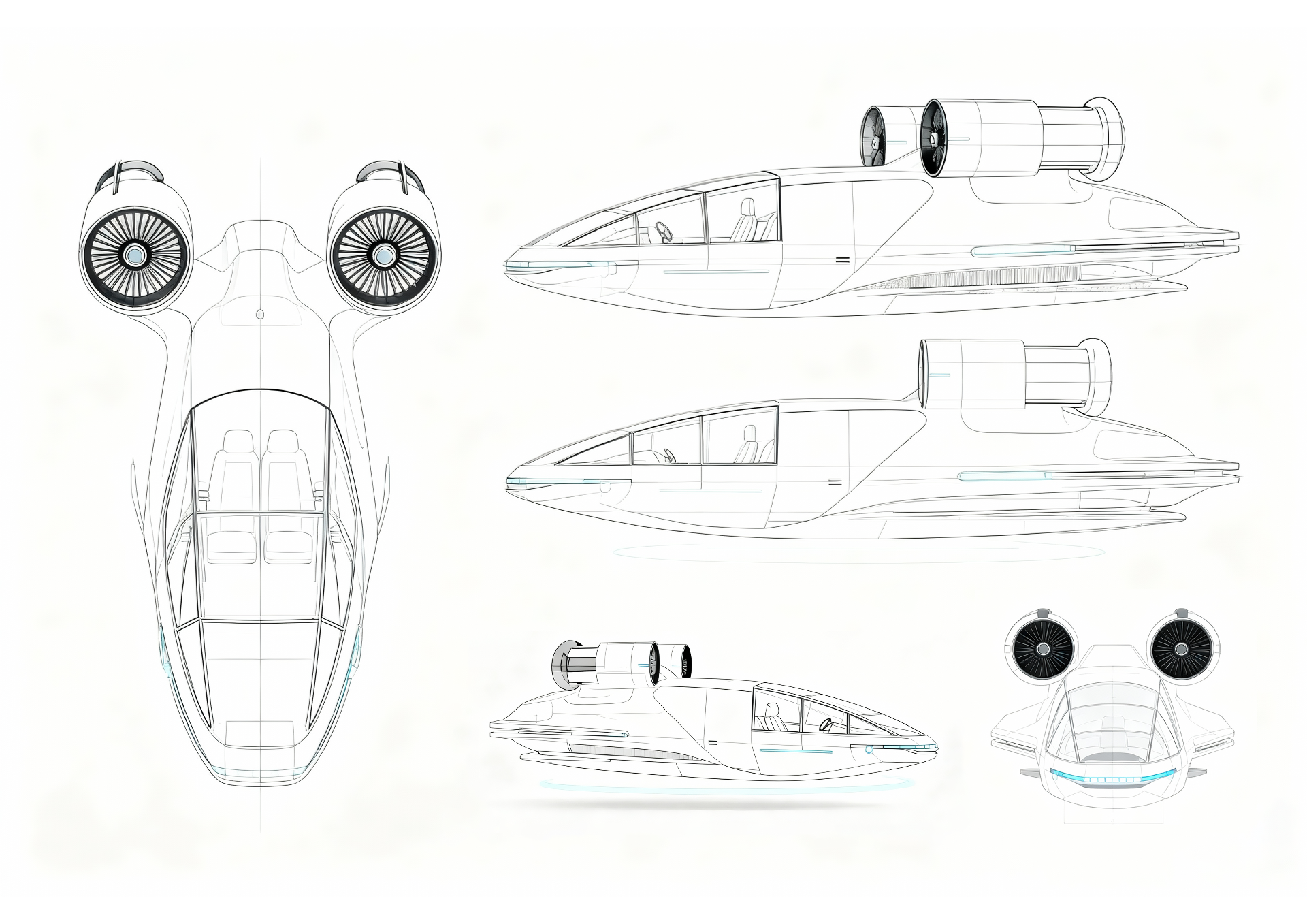 Low-altitude economic concept aircraft Concept sketches