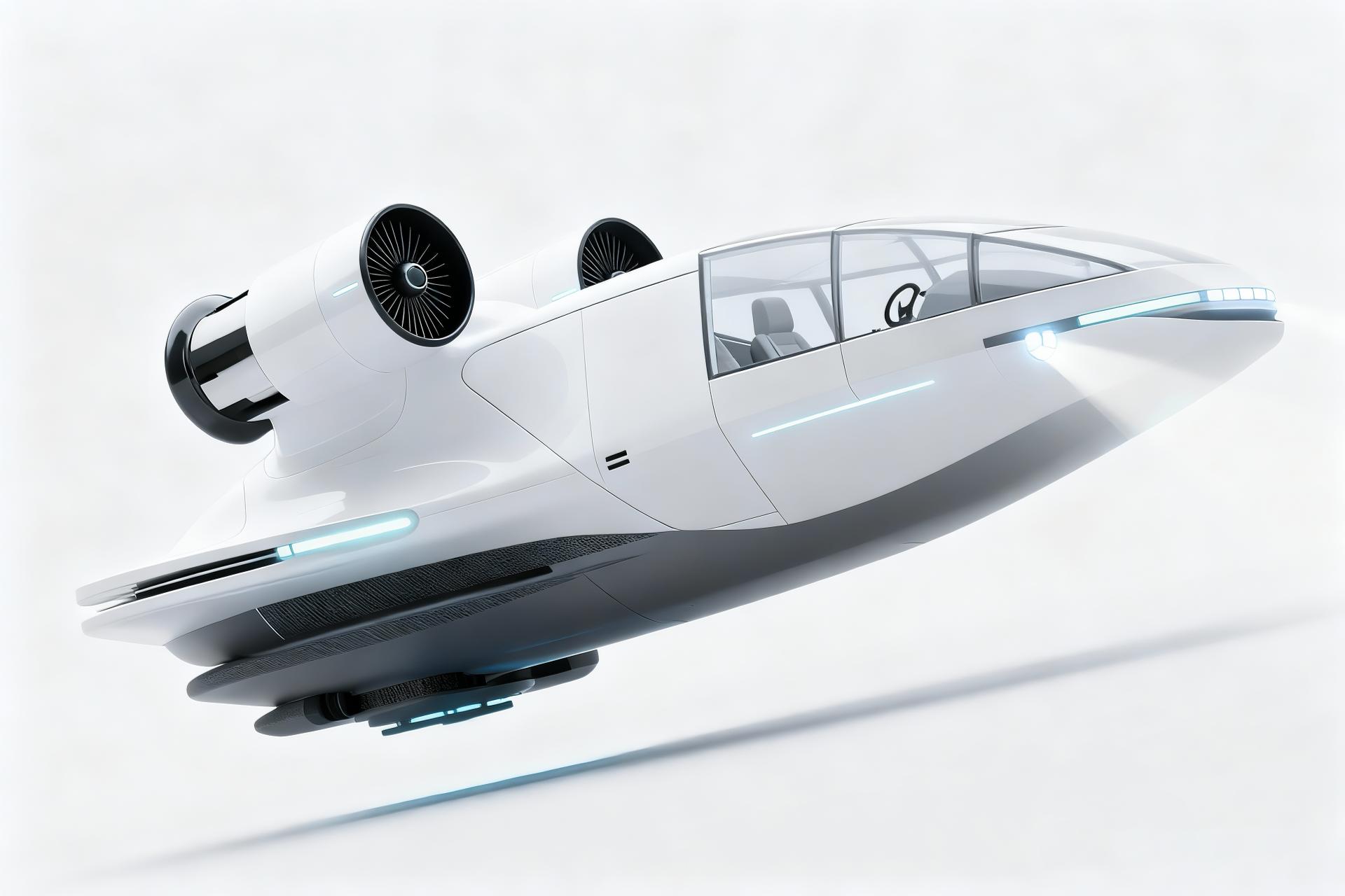 Low-altitude economic concept aircraft Concept render side view