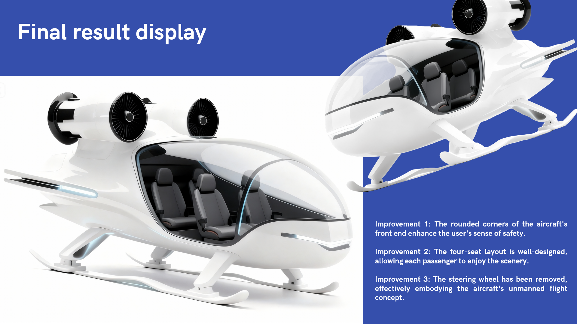 Low-altitude economic concept aircraft final result display