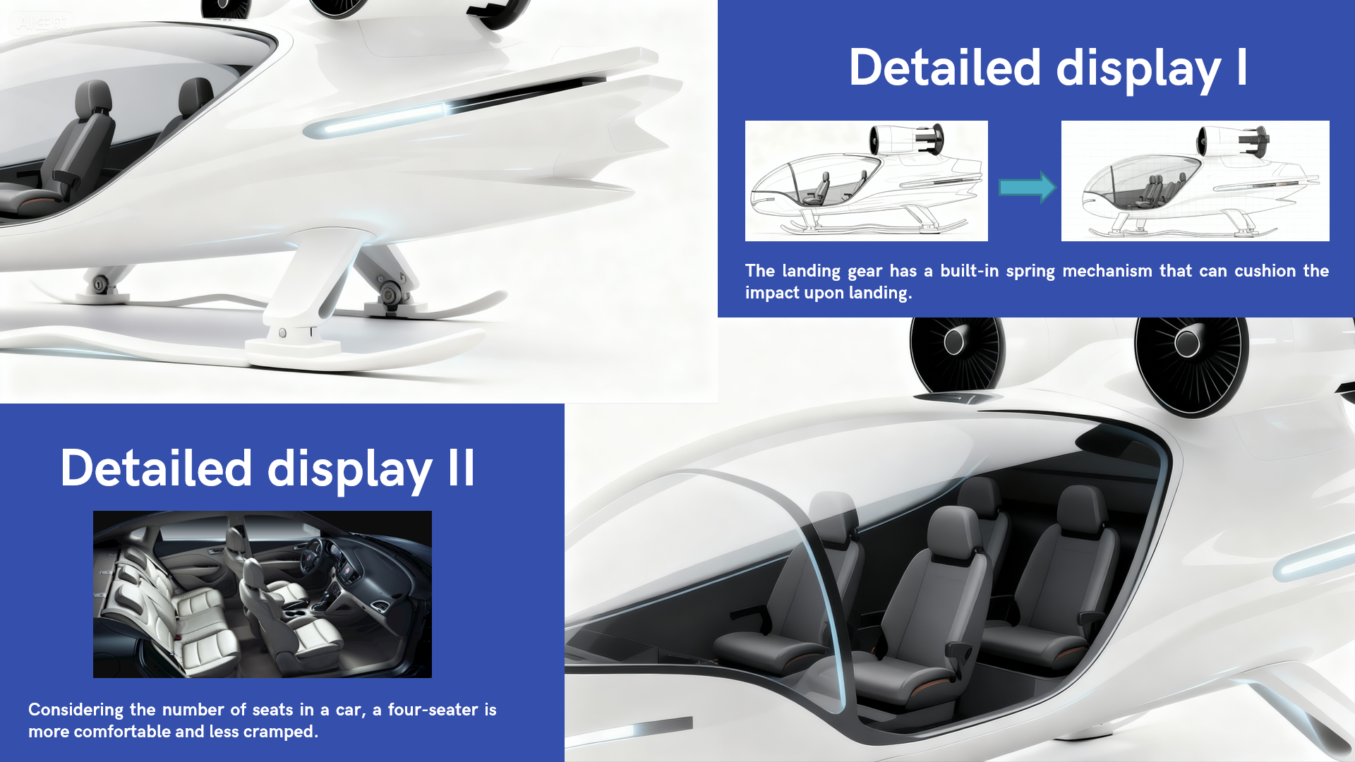 Low-altitude economic concept aircraft detailed display