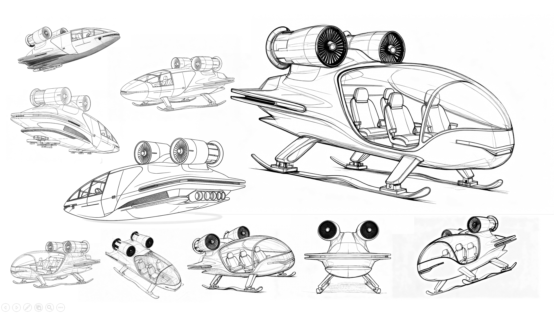 Low-altitude economic concept aircraft concept sketches